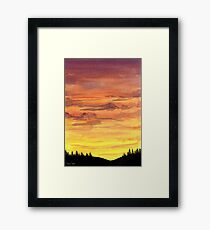 Rolling Hills Sunset Framed Print