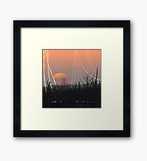 Surreal sci-fi landscape Framed Print