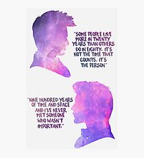 10th and 11th Doctor Galaxy Quotes Photographic Print