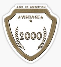 VINTAGE Born 2000 - 18 th Birthday Gift Sticker