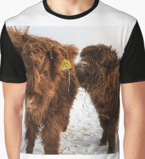 Scottish Highland Cattle Calves 1673 Graphic T-Shirt