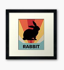 Groovy 70s Style Rabbit Framed Print