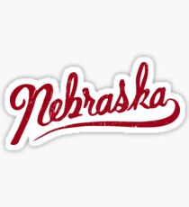 Nebraska hand drawn writing graphic Sticker