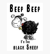 Beep Beep I'm The Black Sheep Photographic Print