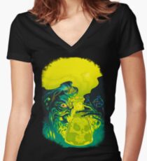 MAD SCIENCE! Women's Fitted V-Neck T-Shirt