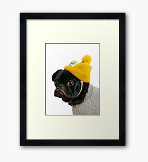 Stylish Pug Framed Print