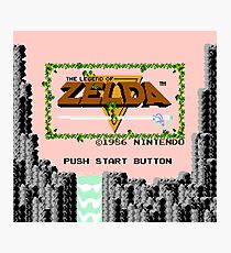 Legend of Zelda: Start Screen Photographic Print