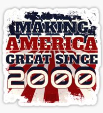 2000 Making America Great Patriotic US Born Birthday Sticker