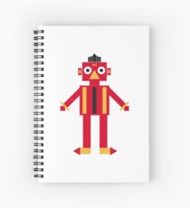 cartoon game robot Spiral Notebook