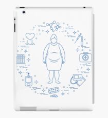 Fat woman, medical devices, tools and medicines. iPad Case/Skin