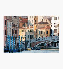 Venice Canal at sunset. Italy. Photographic Print