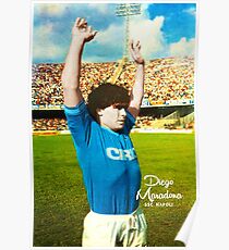 DIEGO MARADONA NAPOLI CALCIO ARGENTINA FOOTBALL SOCCER SUPER COOL POSTER Poster