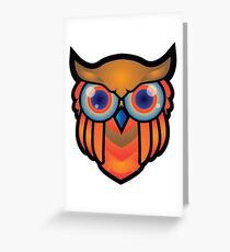 cool owls and cool design print Greeting Card