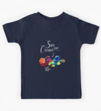 Save The Oceans. Colorful fishes / Rettet die Meere. Bunte Fische, Fischschwarm Kinder T-Shirt