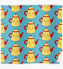 Smiling tea pot Poster