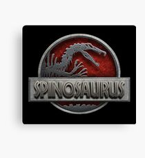 Spinosaurus (accurate) Logo Jurassic Park inspired Canvas Print