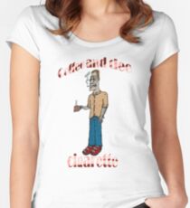 Coffee and cigs. Women's Fitted Scoop T-Shirt