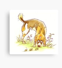 Doggie Capers - Rush Hour Canvas Print