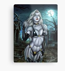 Lady Death Metal Print