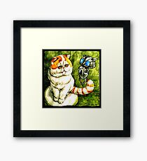 Funny babe And Echo Art Vector Framed Print