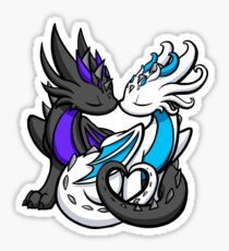 Dragon Couple Purple and Blue Sticker
