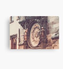 Prague astronomical clock Orloj Canvas Print