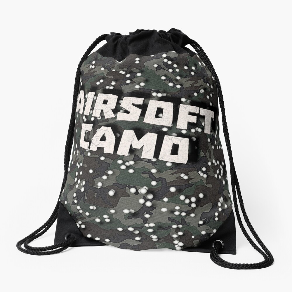 Airsoft Camo Drawstring Bag