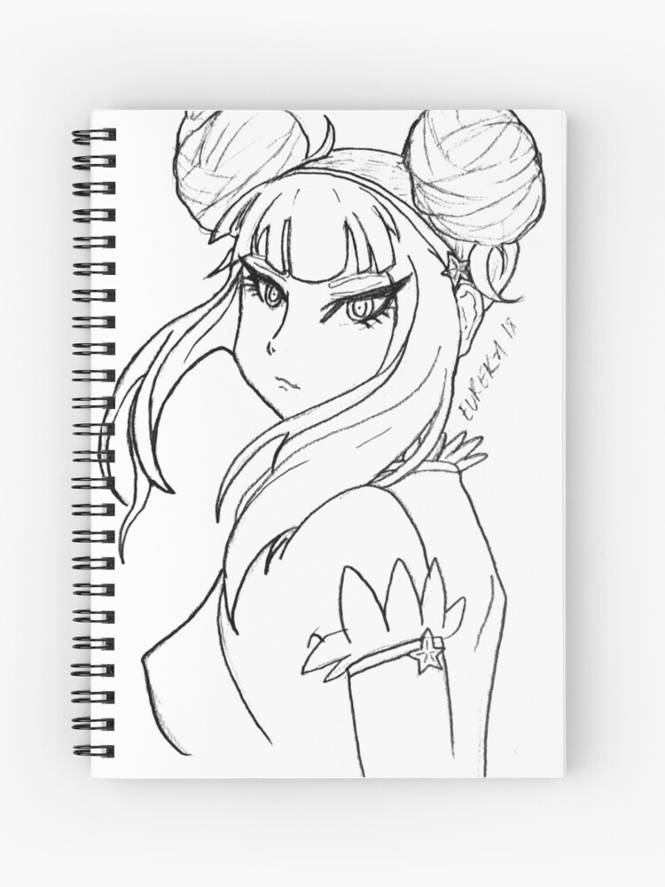 Magical Girl Moon Princess Bw Spiral Notebook