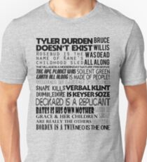 Classic Movie Spoilers Graphic Design Unisex T-Shirt