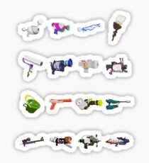 Splatoon 8-Bit Weapons Sticker