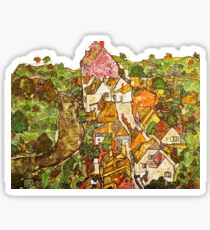 HD Paysage à Krumau, par Egon Schiele 1916. HAUTE DÉFINITION Sticker