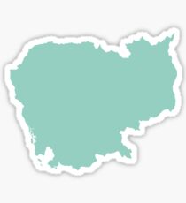 Cambodia Love in Mint Sticker