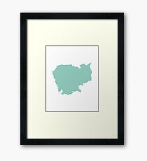 Cambodia Love in Mint Framed Print