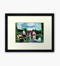 On The Riverfront Framed Print