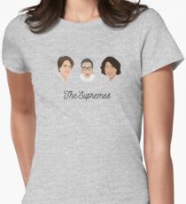 The Supremes (3, with eyes, white text) Women's Fitted T-Shirt