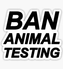 Ban Animal Testig (Black) Sticker
