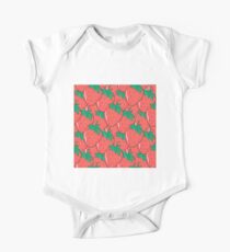 BRIGHT AND COLORFUL STRAWBERRY POP ART PATTERN One Piece - Short Sleeve
