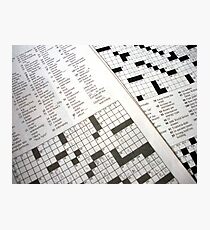 Crossword Photographic Print