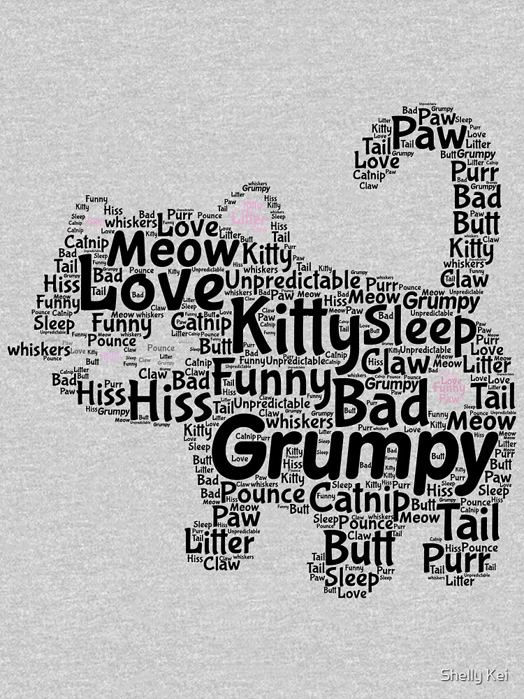 quot;Cat Butt Word Artquot; Tshirt by anishell  Redbubble