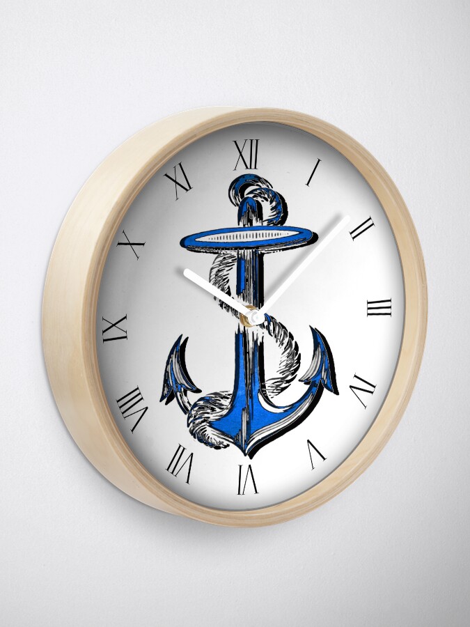 Alternate view of Blue Anchor Clock