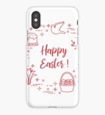 Easter cake, willow, lily,candle,dove,basket,eggs. iPhone Case/Skin