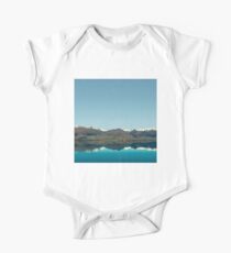 Blue Reflections of mountains One Piece - Short Sleeve