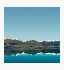 Blue Reflections of mountains Photographic Print