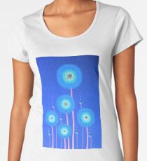 Blue Flowers Women's Premium T-Shirt