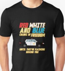 Red White & Blue Police Colors of Freedom Squad Unisex T-Shirt