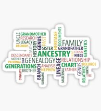 Genealogy Word Cloud Sticker