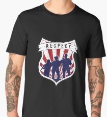 Respect Badge Retro Police Armed Team Protect Men's Premium T-Shirt