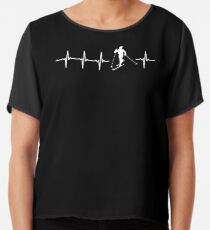 Cross Country Skiing Related Gift Chiffon Top