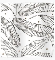 Tropical palm leaves Poster