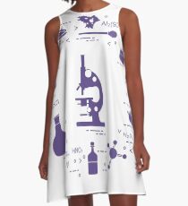 Chemistry scientific, education elements. A-Line Dress